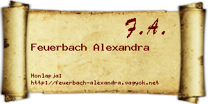 Feuerbach Alexandra névjegykártya